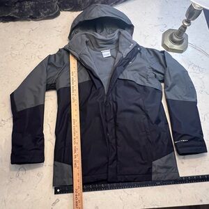 Boys Columbia Outgrown Black and Gray Hooded Jacket- 2 for 1